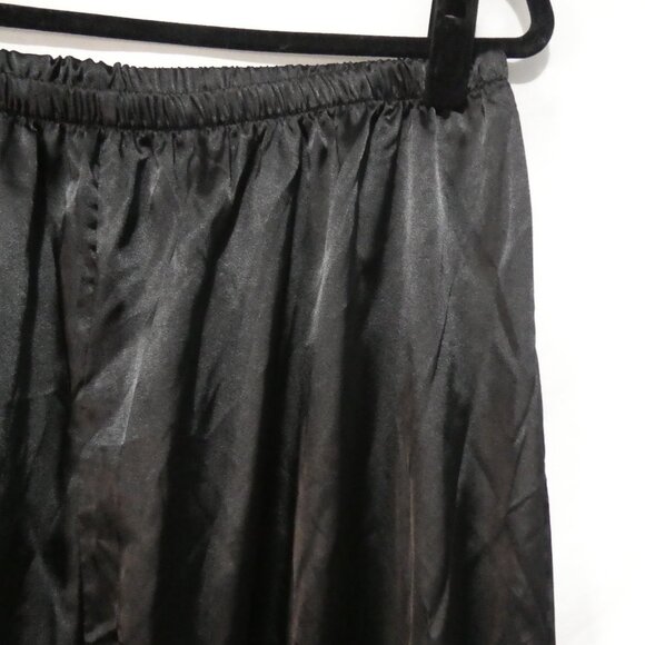 Unbranded | 2XL | Black Satin Texture Slip-On Loungewear Pants | Elastic Waist - Picture 5 of 16